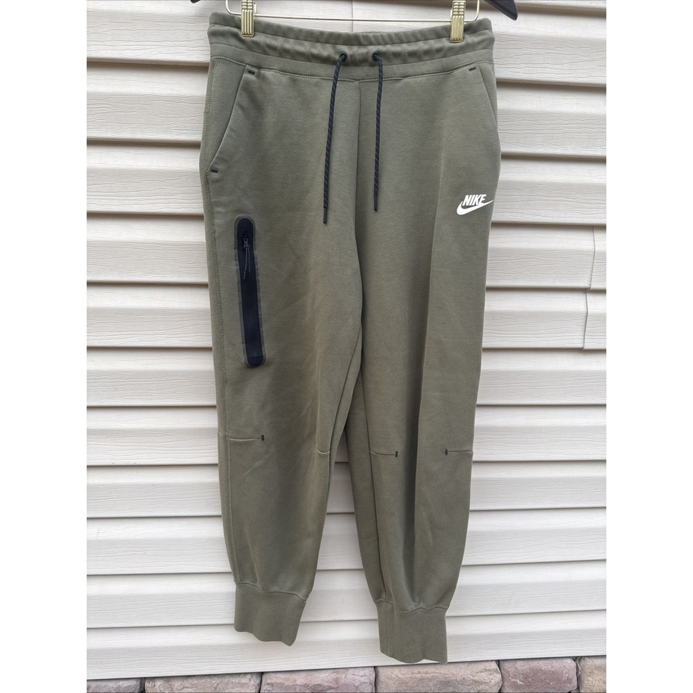 Nike Women's Tech Fleece Essential High-Rise Pants – Olive Green – Size M